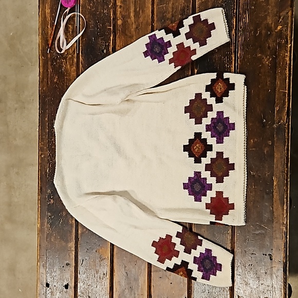 Baby Alpaca sweater Southwestern Style Sz Small - Picture 7 of 8